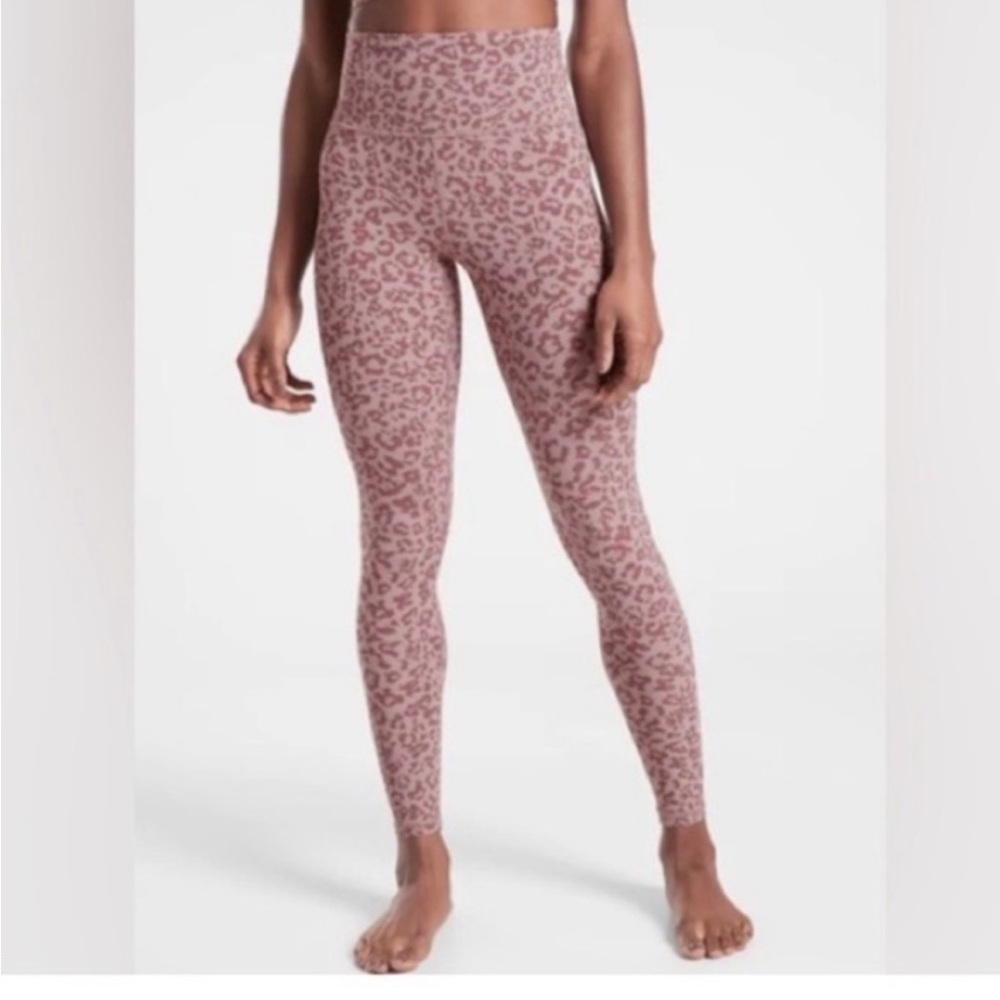 Athleta pink cheetah leggings xs